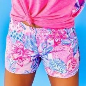 Lilly Pulitzer, Ocean Trail, short, pink Isle, snappy turtle
